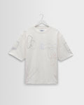 Milton - Ecru Organic Cotton Embroidered Shapes T-Shirt