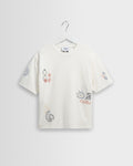 Milton - Ecru Sun Doodle Organic Cotton Graphic T-Shirt