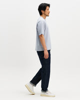 wax london men's Milton - Light Blue Organic Compact Cotton T-Shirt