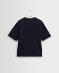 Milton - Navy Varsity Applique Graphic T-Shirt