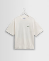 wax london men's Milton - White And Green Botanical Graphic Cotton T-Shirt