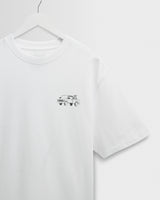 wax london men's Milton - White Daffodil Graphic Organic Cotton T-Shirt