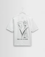 wax london men's Milton - White Daffodil Graphic Organic Cotton T-Shirt
