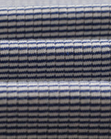 wax london men's Montague - Blue And Ecru Striped Ribbed Organic Cotton Vest