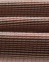 wax london men's Montague - Brown And Ecru Striped Ribbed Organic Cotton Vest
