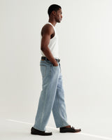 wax london men's Montague - Ecru Ribbed Organic Cotton Vest