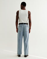wax london men's Montague - Ecru Ribbed Organic Cotton Vest