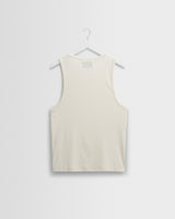 wax london men's Montague - Ecru Ribbed Organic Cotton Vest