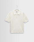 Naples - Ecru Retro Diamond Knitted Polo