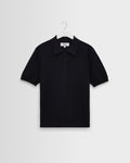 Naples - Navy Retro Diamond Knitted Polo