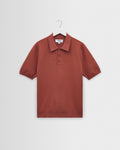 Naples - Rust Retro Diamond Knitted Polo