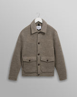 wax london men's Newgate - Light Brown Melange Wool Jacket
