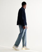 wax london men's Park - Navy Tonal Applique Jacket