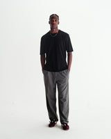 Milton - Black Organic Compact Cotton T-Shirt