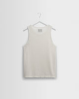 wax london men's Prim - Ecru Open Knit Vest