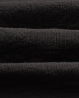 wax london men's Rockley - Black Floral Quilted Cotton Overshirt