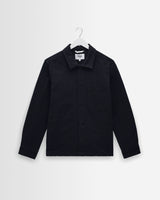 wax london men's Rockley - Navy Honeycomb Jacquard Overshirt