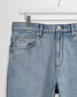 wax london men's Russell - Light Blue Wash Straight Fit Denim Jeans
