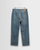 wax london men's Russell - Vintage Blue Straight Fit Denim Jeans