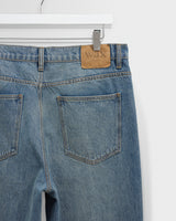 wax london men's Russell - Vintage Blue Straight Fit Denim Jeans