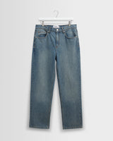 wax london men's Russell - Vintage Blue Straight Fit Denim Jeans