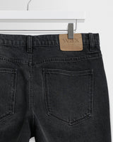 wax london men's Russell - Washed Black Straight Fit Denim Jeans