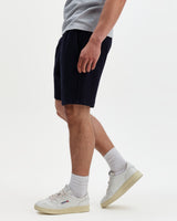wax london men's Sam - Navy Textured Waffle Shorts