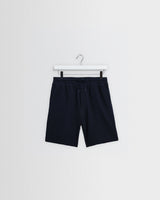 wax london men's Sam - Navy Textured Waffle Shorts