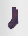 Sandwell - Chaussettes torsadées en coton bleu et rouge