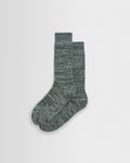 Sandwell - Chaussettes en coton torsadé écru et vert
