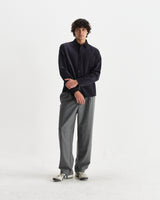 wax london men's Shelly - Navy Seersucker Corduroy Shirt