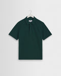 Shore - Bottle Green Textured Short-Sleeve Polo Shirt