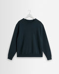 Sidney - Washed Black Embroidered Loopback Cotton Sweatshirt