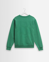 wax london men's Sidney - Washed Green Embroidered Loopback Cotton Sweatshirt