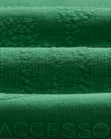 wax london men's Sidney - Washed Green Embroidered Loopback Cotton Sweatshirt