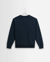 wax london men's Sidney - Washed Navy Loopback Cotton Sweatshirt