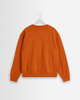 wax london men's Sidney - Washed Orange Loopback Cotton Sweatshirt