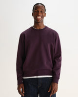 wax london men's Sidney - Washed Purple Loopback Cotton Sweatshirt