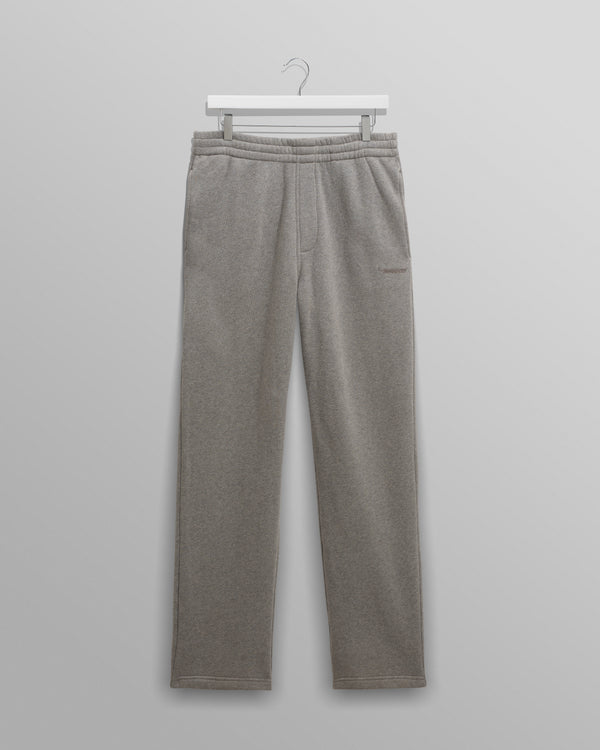 wax london men's Ska - Grey Embroidered Logo Loopback Cotton Joggers
