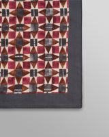 wax london men's Sloane - Burgundy Painted Geometric Neck Scarf