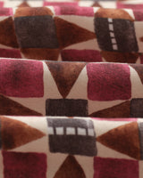 wax london men's Sloane - Burgundy Painted Geometric Neck Scarf