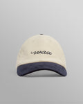 Spencer - Casquette de sport en velours côtelé écru et bleu marine