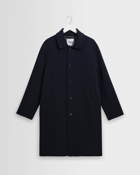 Stan - Navy Double Face Car Coat