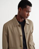 wax london men's Strand - Beige Cotton Tencel Twill Jacket