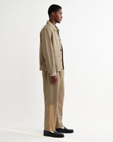 wax london men's Strand - Beige Cotton Tencel Twill Jacket