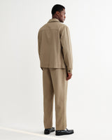 wax london men's Strand - Beige Cotton Tencel Twill Jacket
