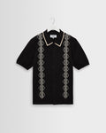 Tellaro - Black And Ecru Retro Embroidered Shirt