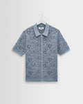 Tellaro - Light Blue Flower Jacquard Shirt