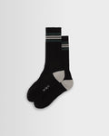 Thorpe - Black And Grey Preppy Stripe Socks