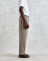 wax london men's Tyne - Natural Chalk Stripe Trousers